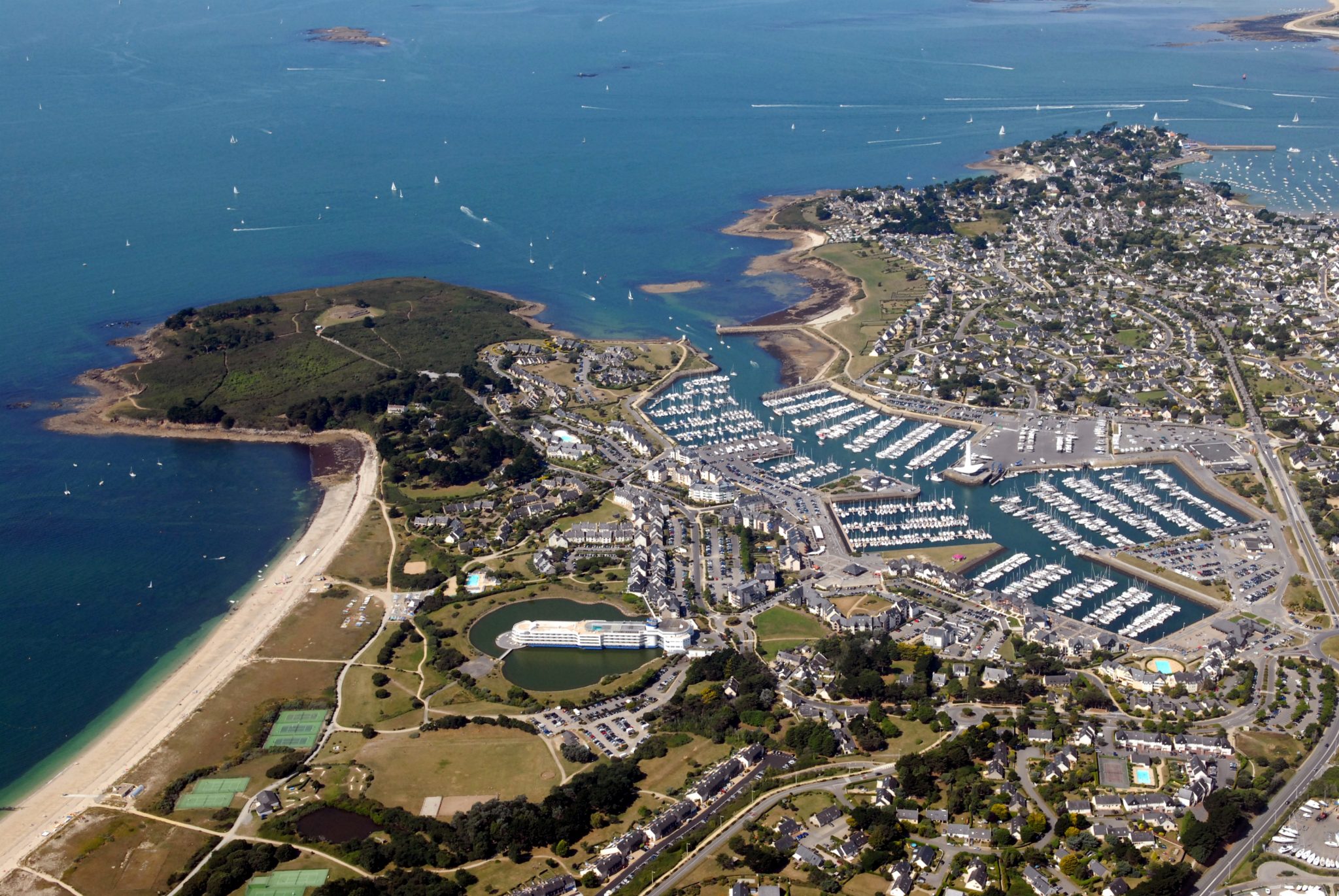 Aerial,View,Of,Port-crouesty,In,Morbihan,,France